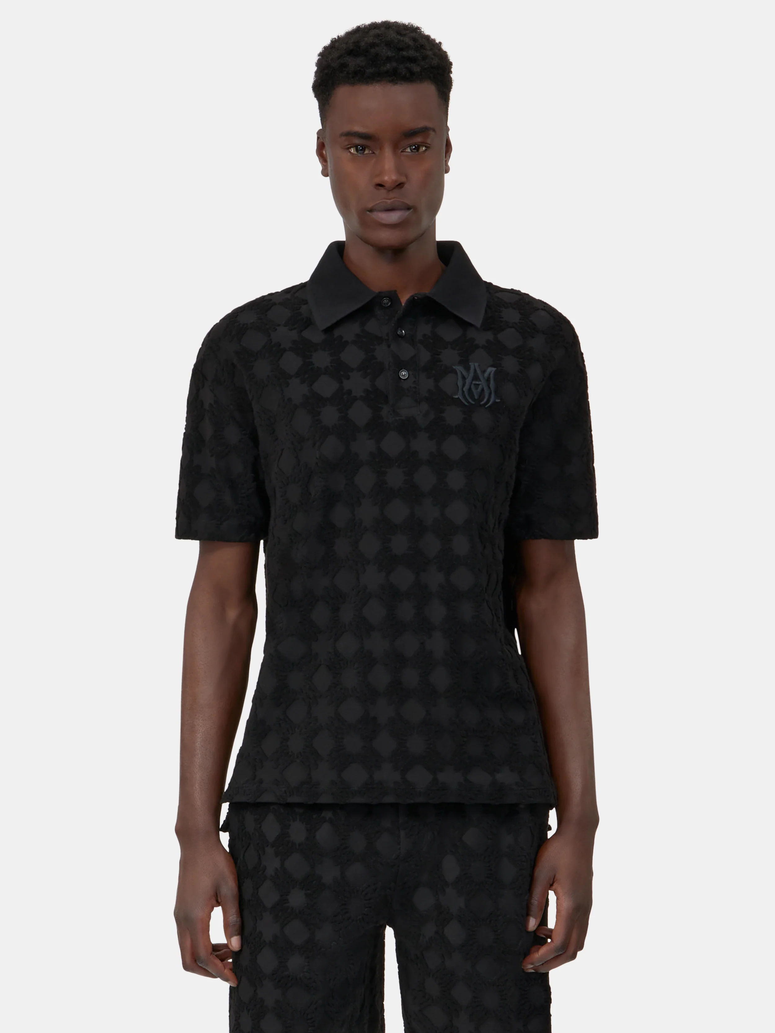 MA QUAD TOWELING POLO - Black - Image 3