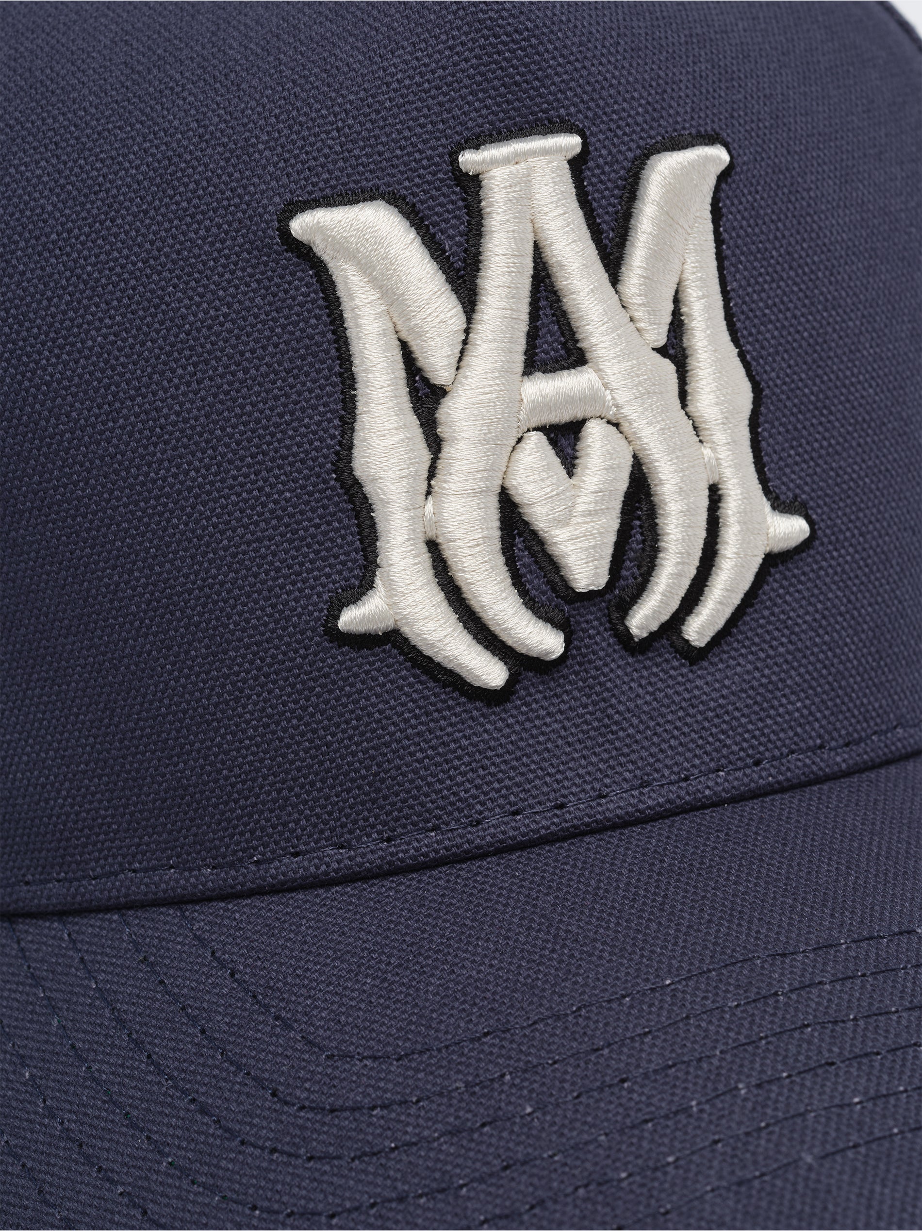MA STAGGERED AMIRI FULL CANVAS HAT - Navy Off White - Image 4