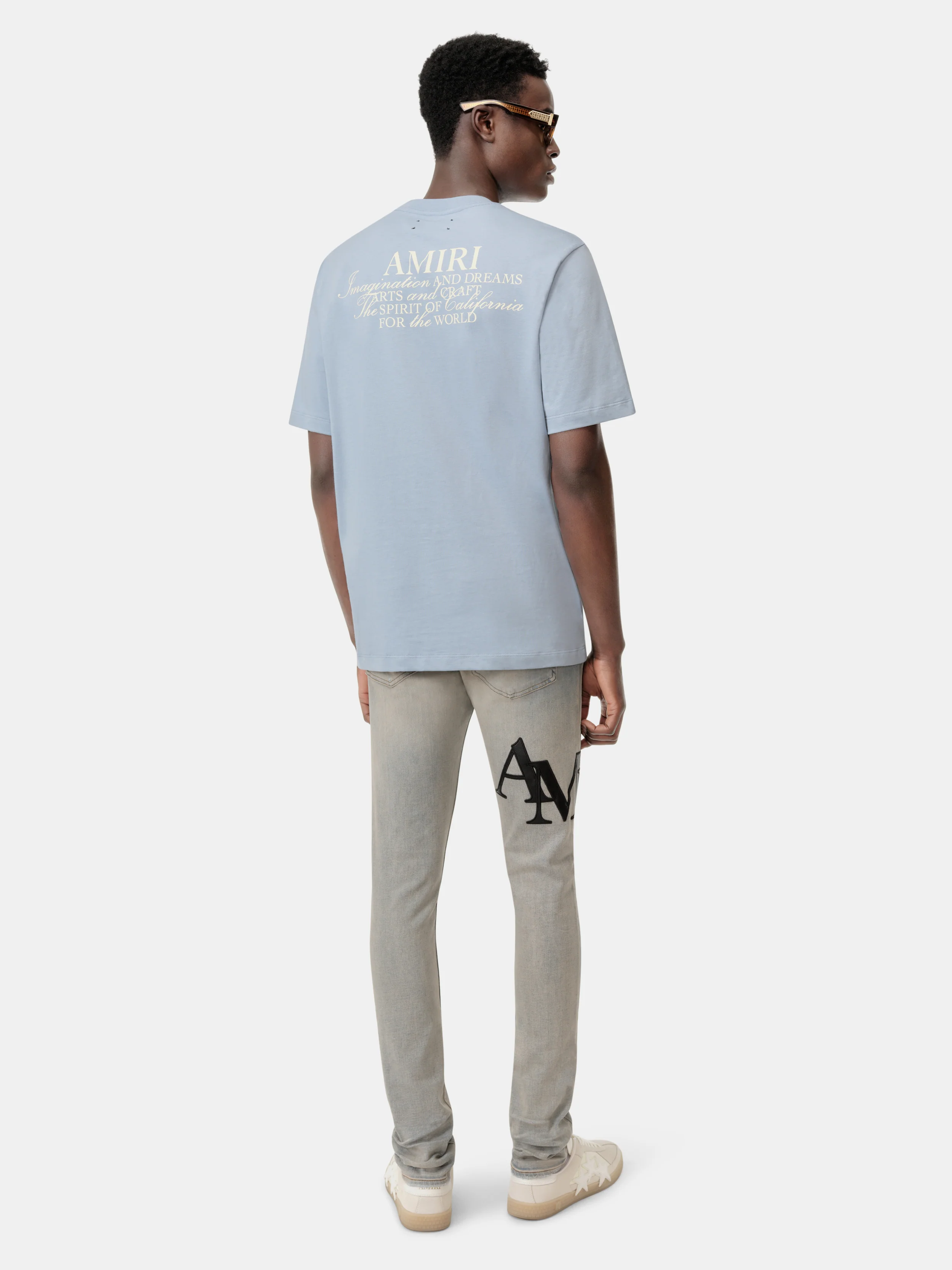 STAGGERED LOGO SKINNY JEAN - ANTIQUE INDIGO - Image 5