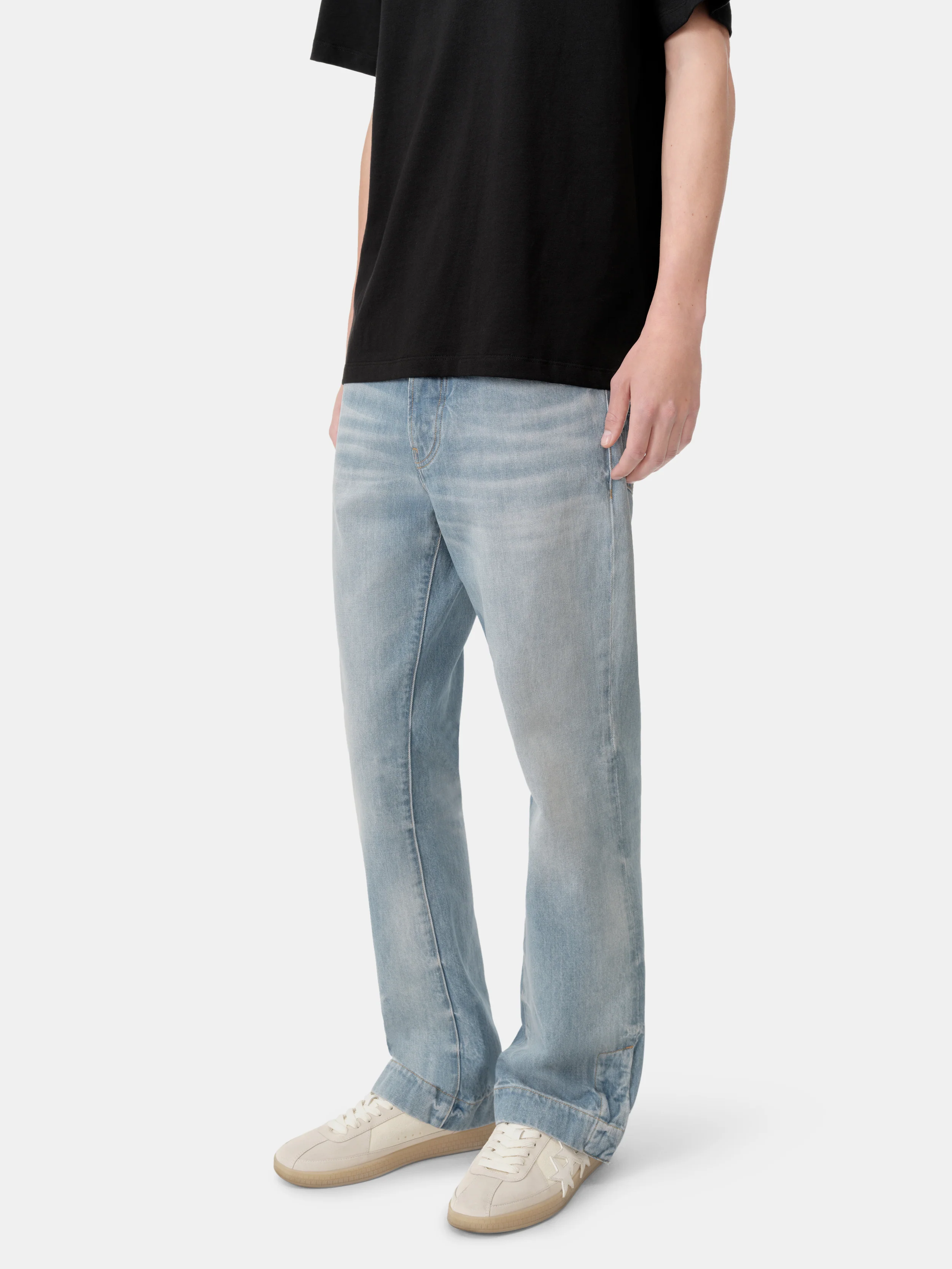STRAIGHT FLARE JEAN - Faded Indigo - Image 4