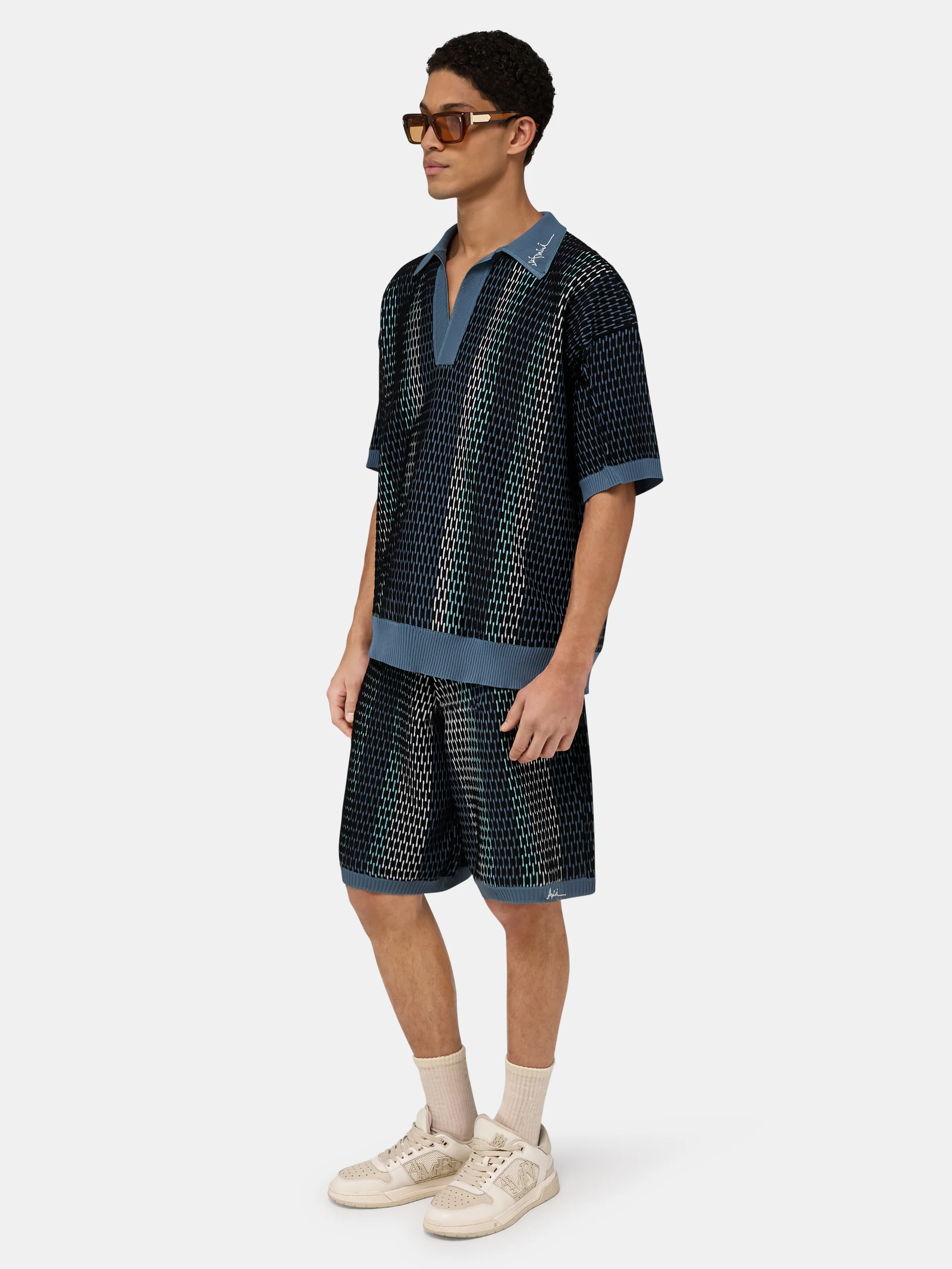 STRIPED SHORT - Blue - Image 3