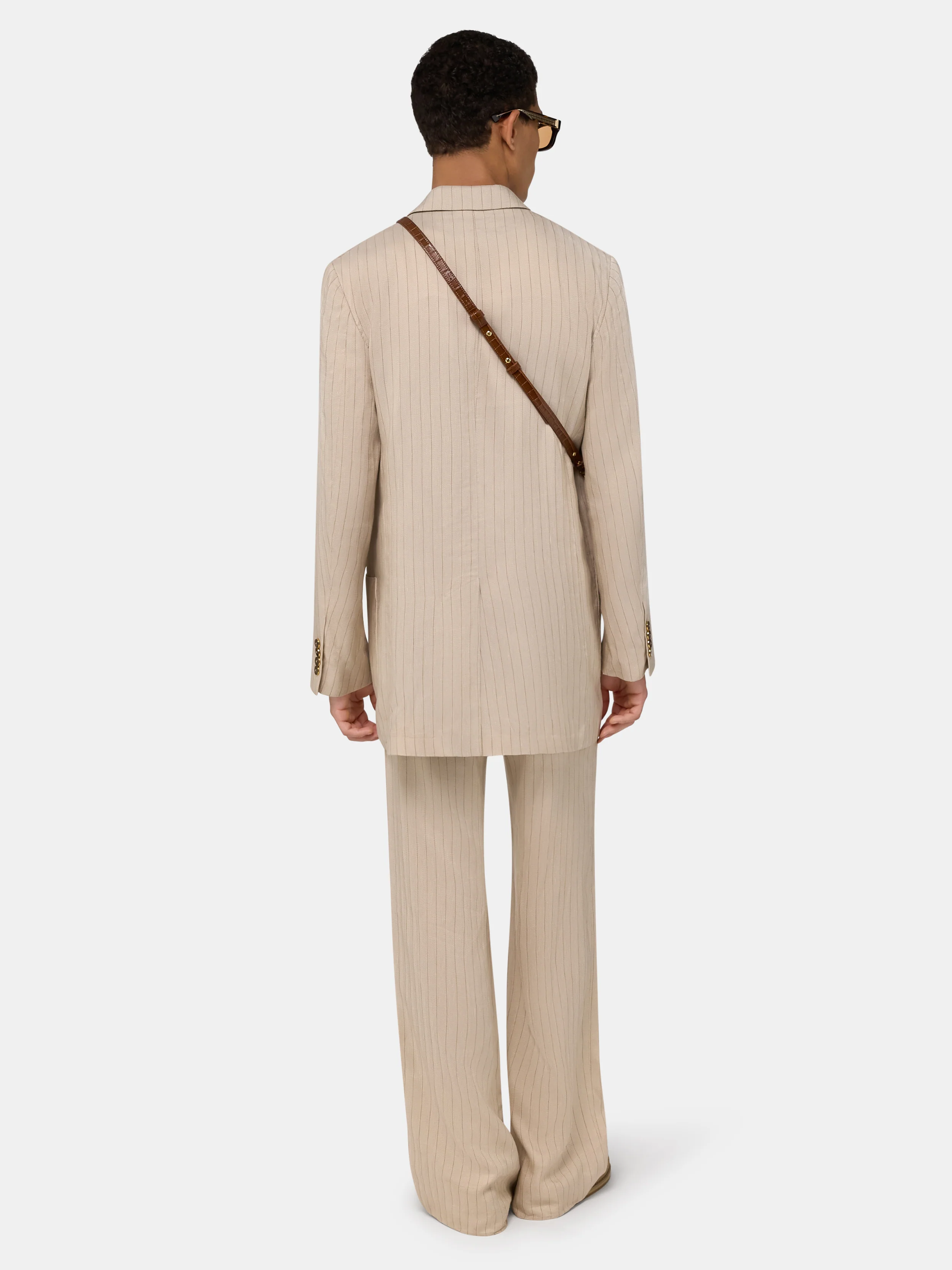 STRIPED TAILORED PANT - Alabaster - Image 3