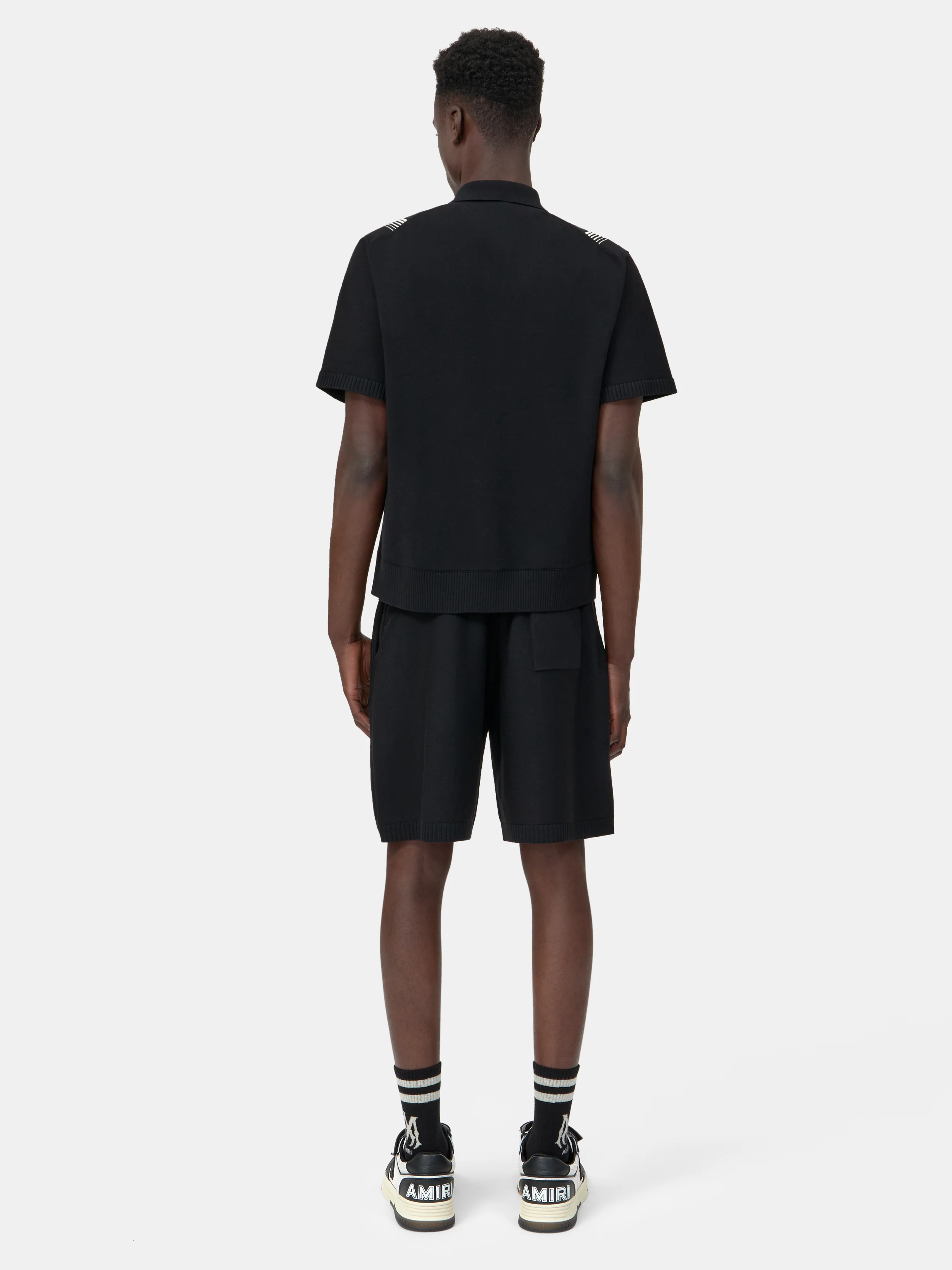 STUD STRIPE SHORT - Black - Image 4