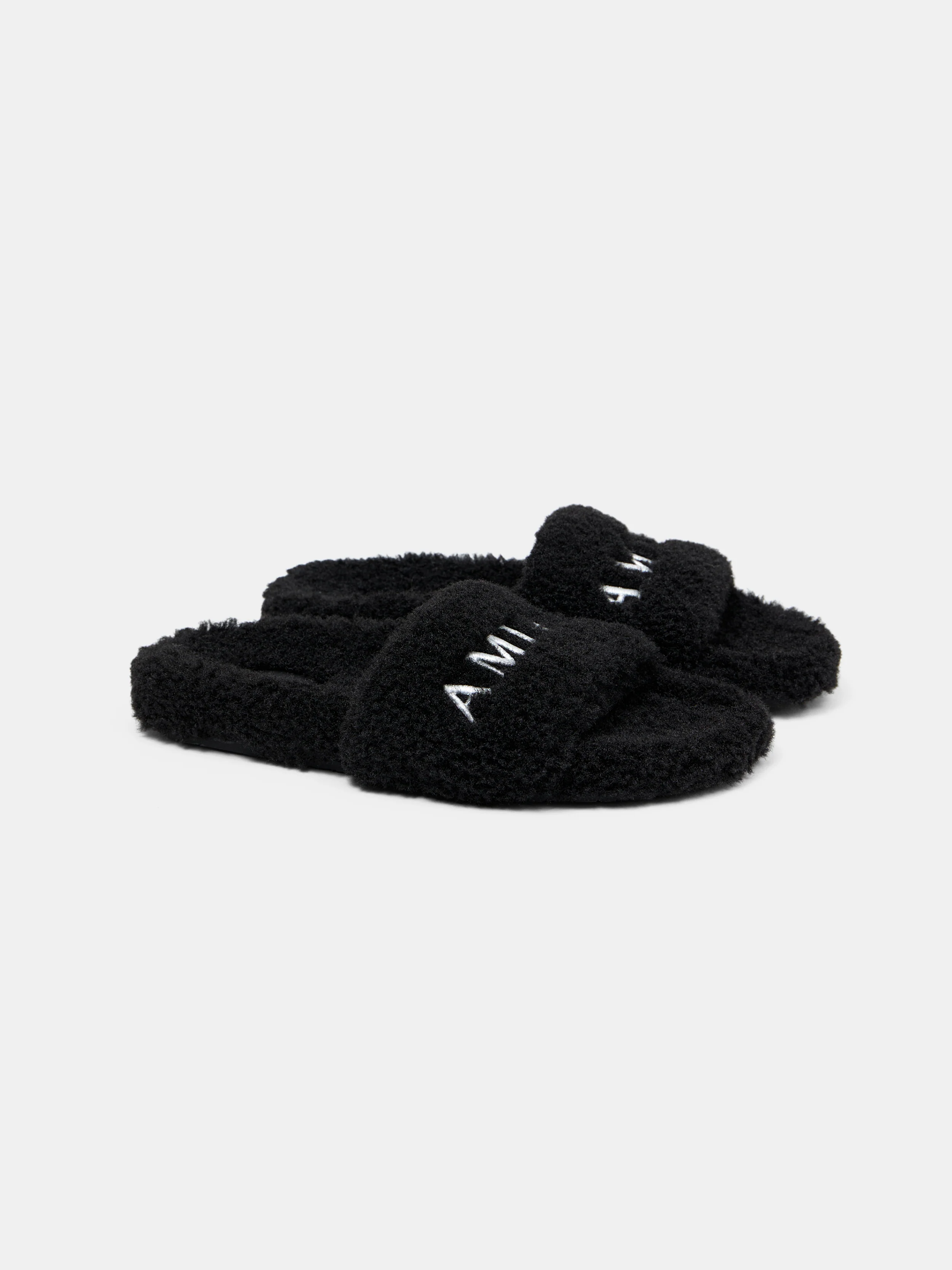 WOMEN - WOMEN'S AMIRI SHEARLING SLIDE - Black - Image 2