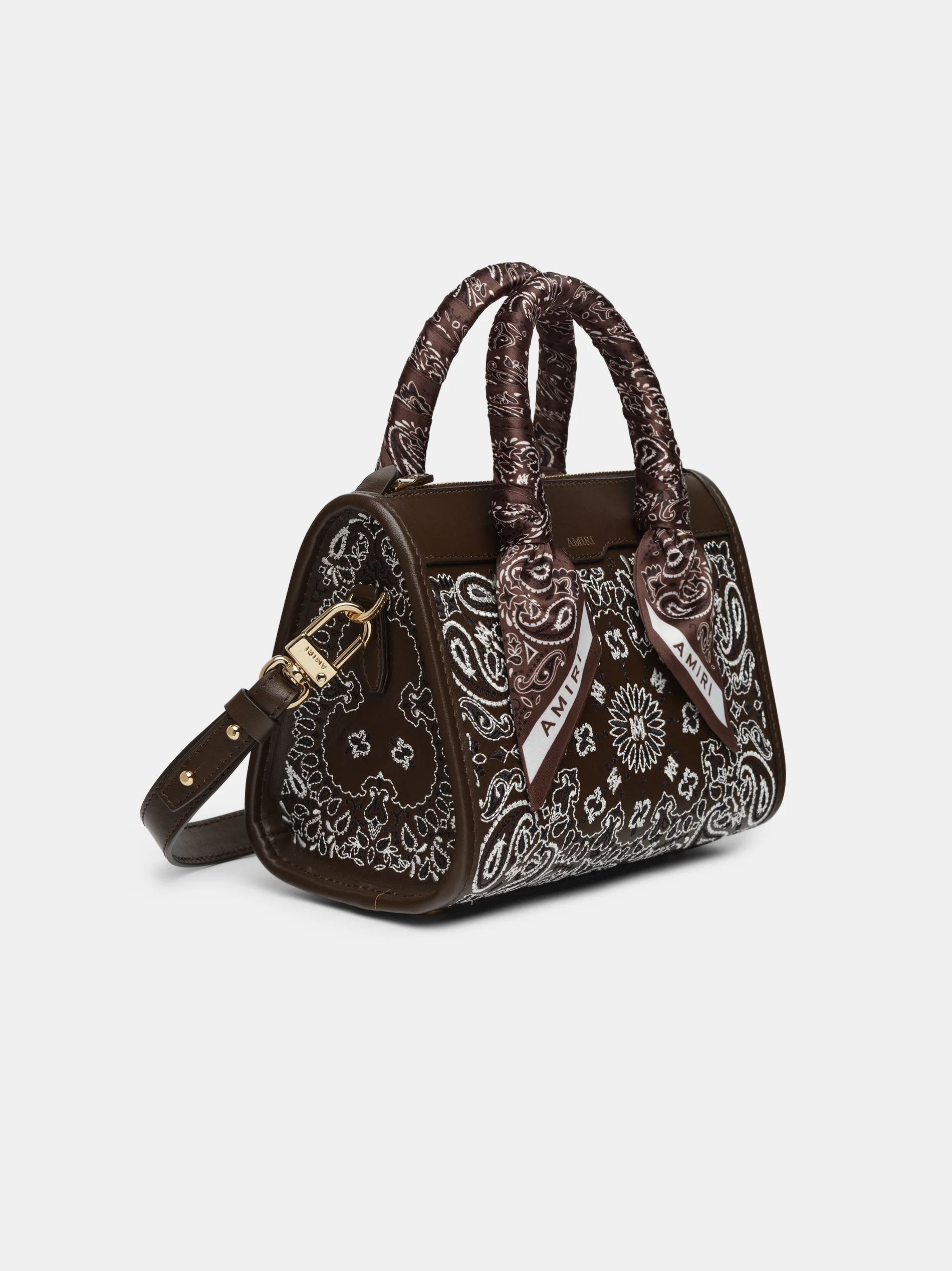 WOMEN - WOMEN'S BANDANA MICRO TRIANGLE BAG - Chocolate - Image 3