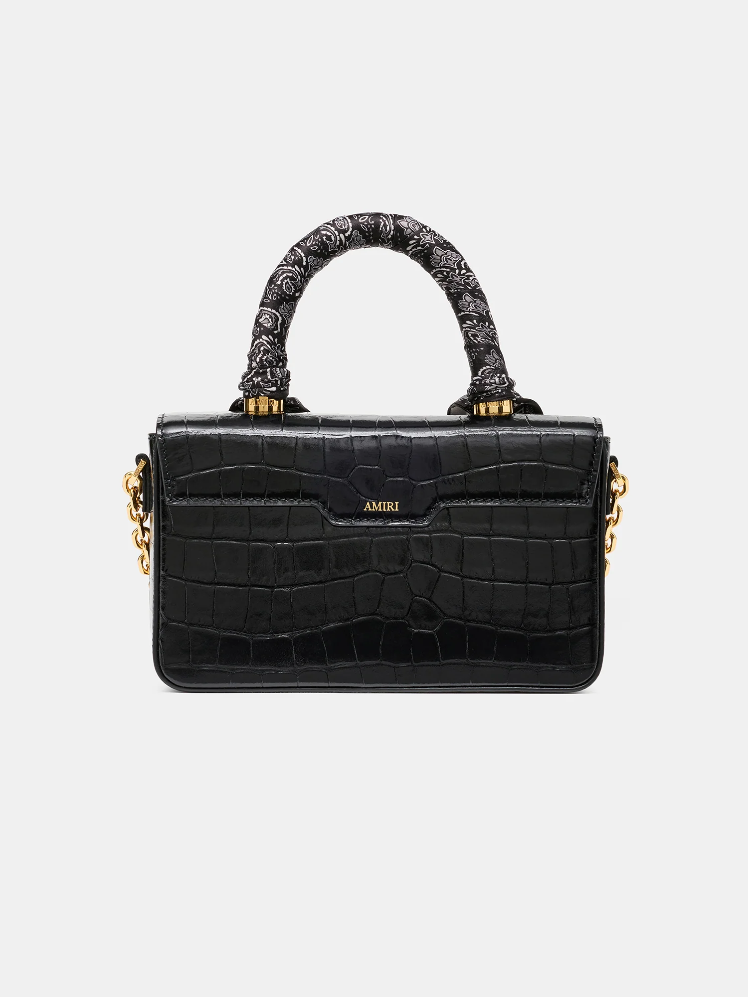 WOMEN - WOMEN'S CROC EMBOSSED LONG MA BAG - BLACK - Image 2