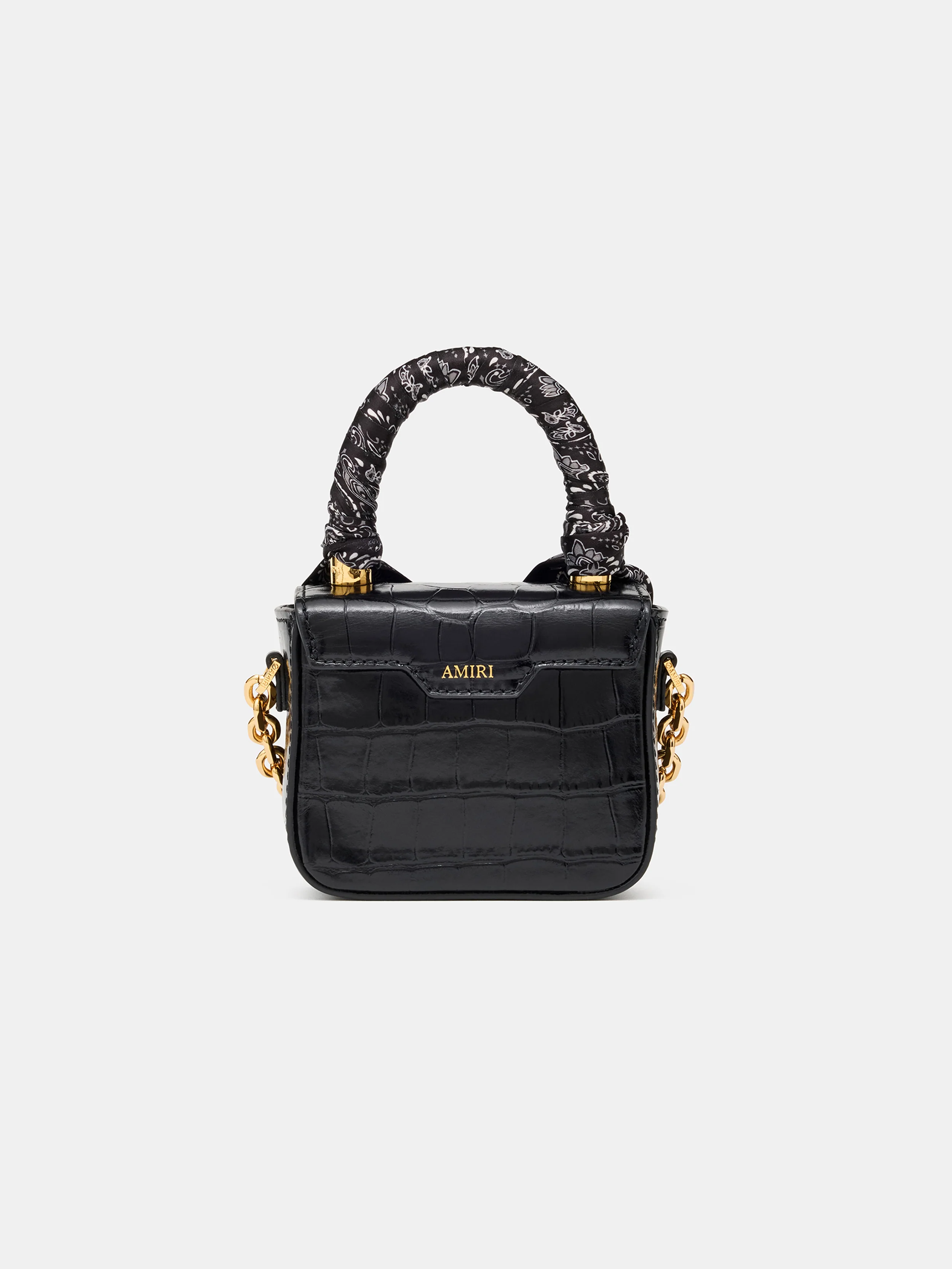 WOMEN - WOMEN'S CROC EMOSSED NANO MA BAG - BLACK - Image 2