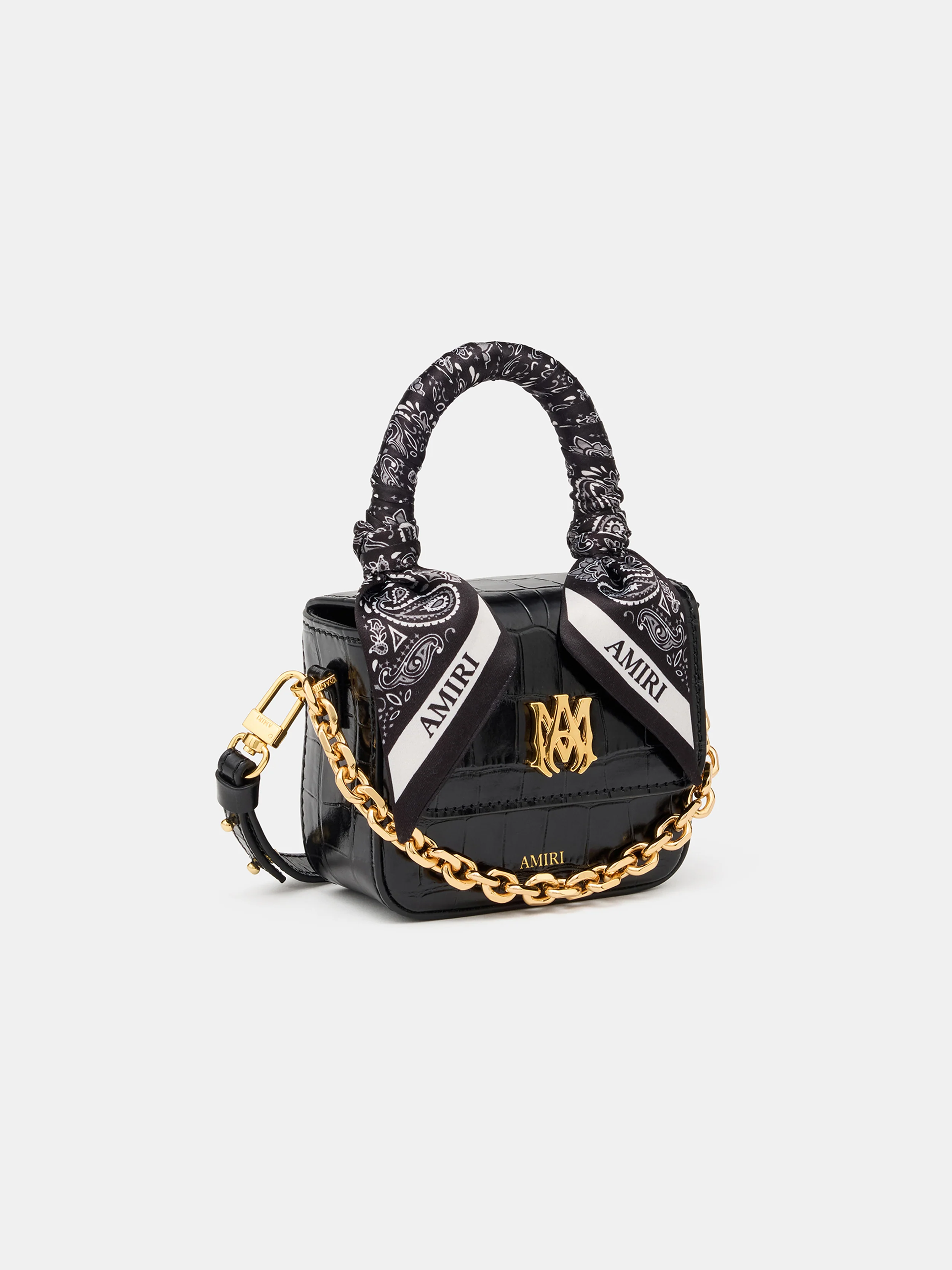 WOMEN - WOMEN'S CROC EMOSSED NANO MA BAG - BLACK - Image 3