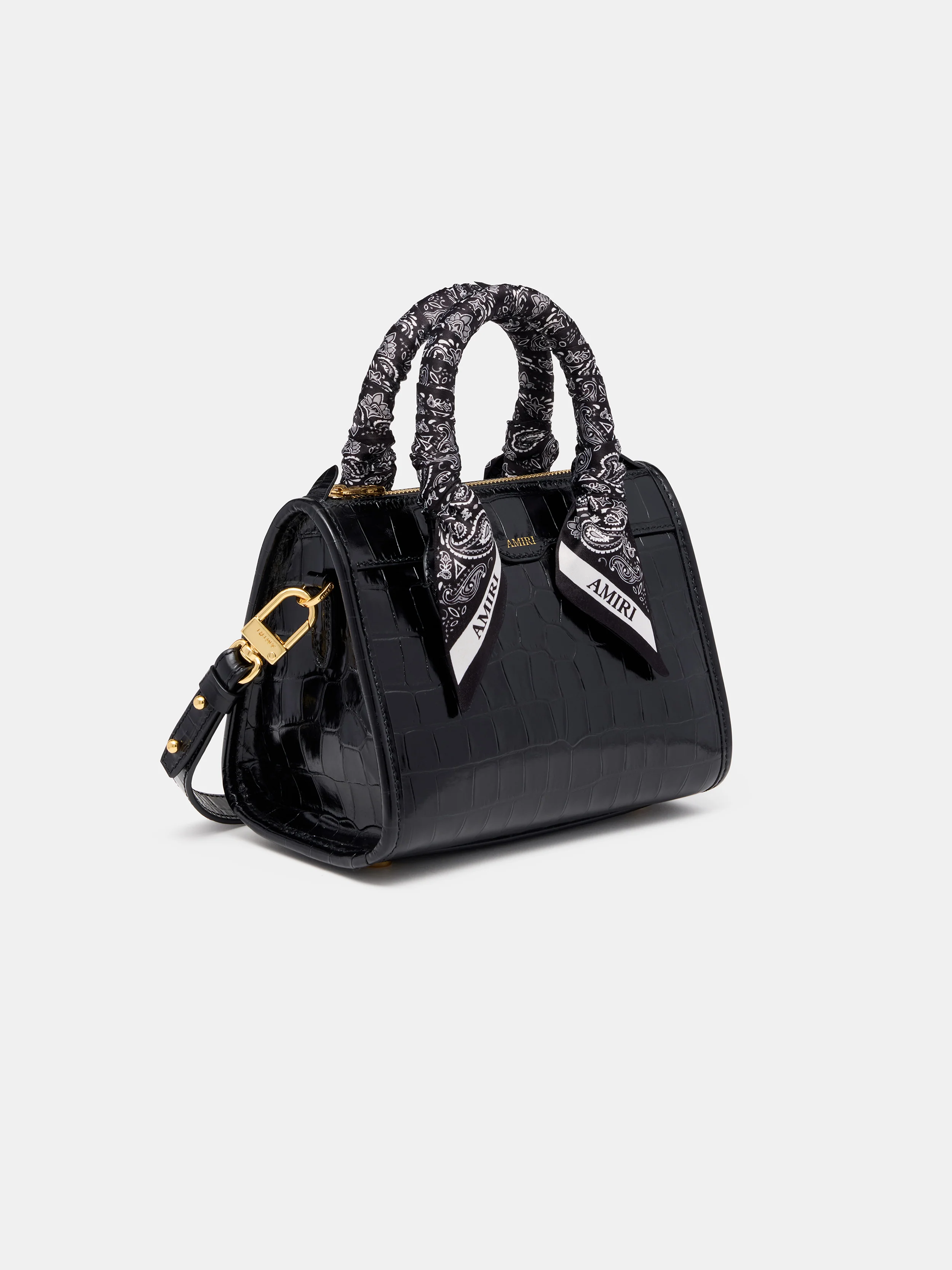 WOMEN - WOMEN'S CROC MICRO TRIANGLE BAG - BLACK - Image 2