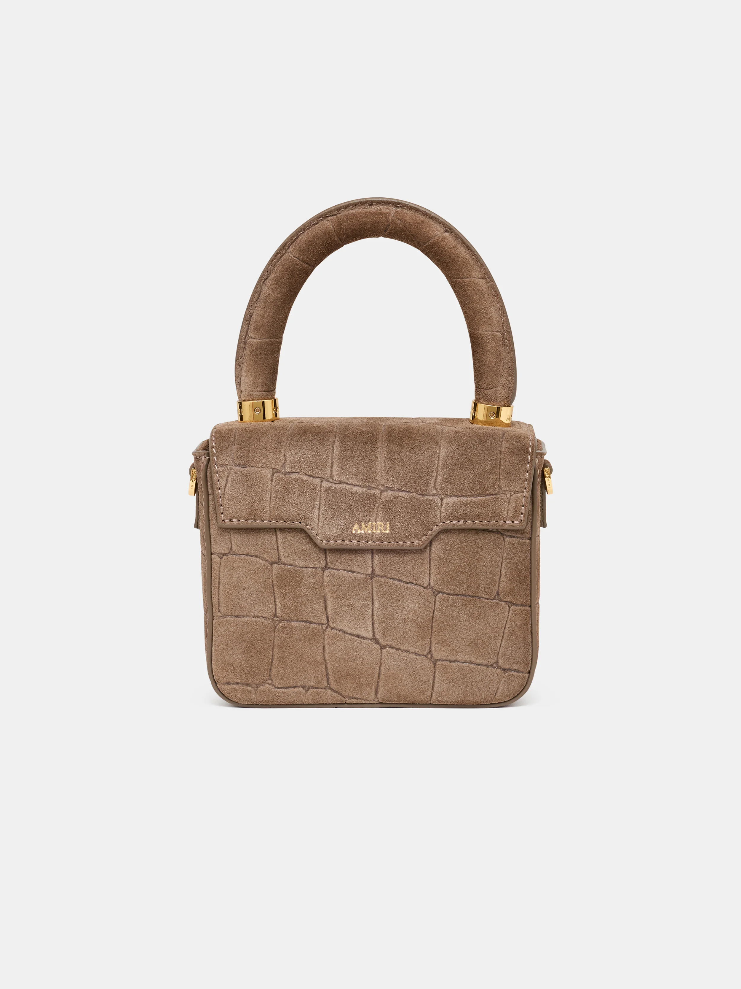 WOMEN - WOMEN'S CROC SUEDE MICRO MA BAG - Dark Brown - Image 2