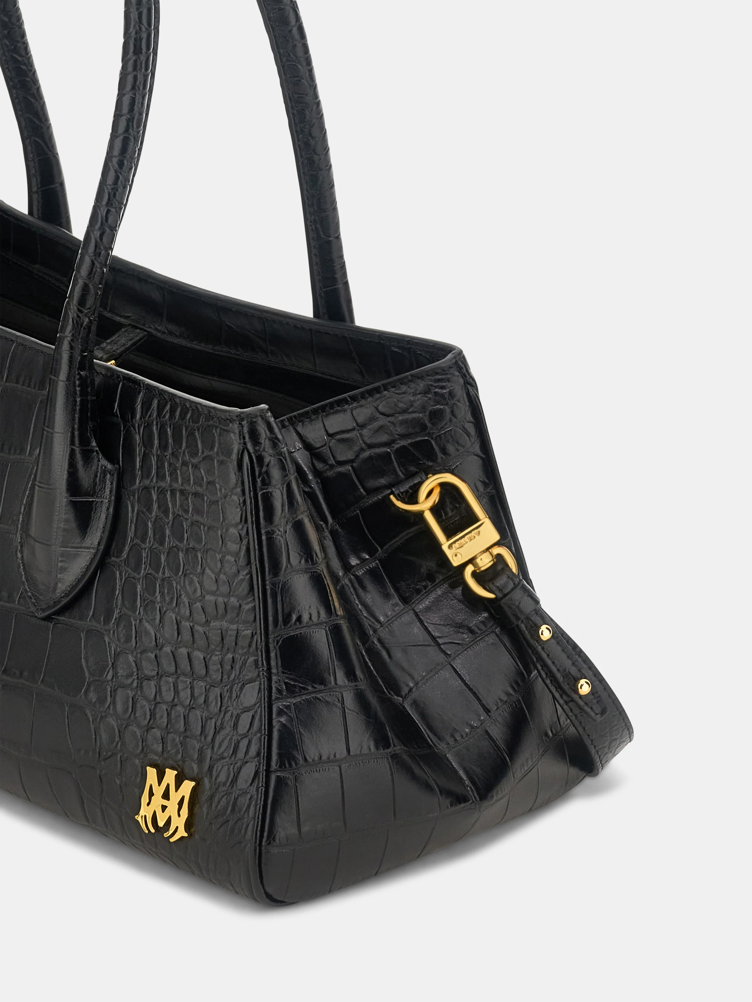 WOMEN - WOMEN'S EMBOSSED CROC HONEY 40 SHOULDER - Black - Image 4
