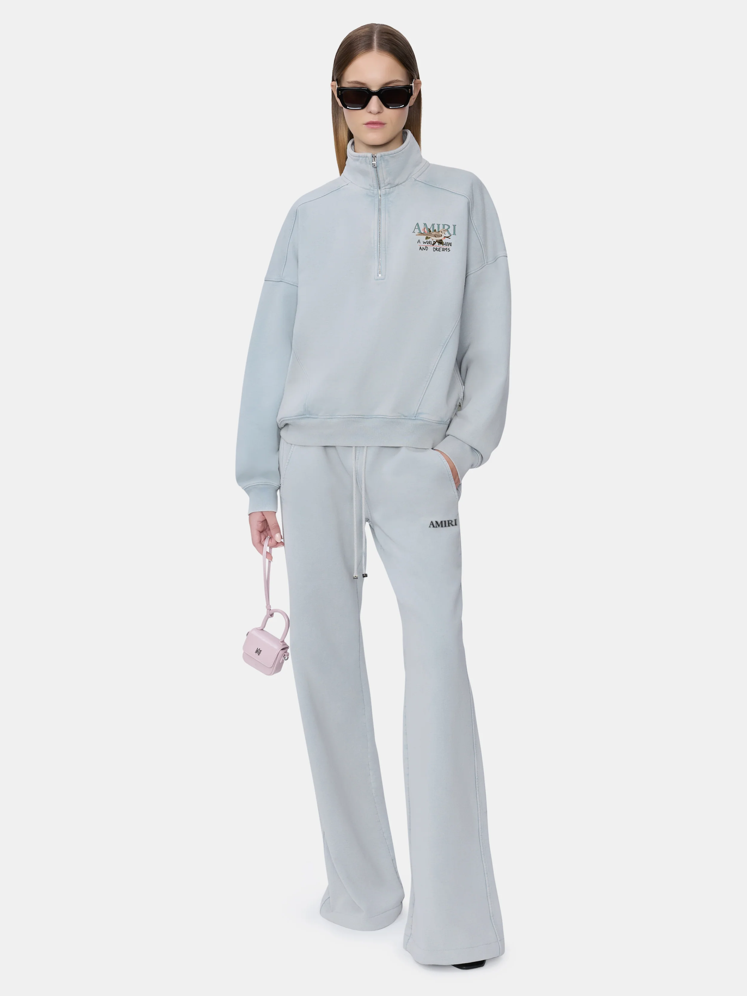 WOMEN - WOMEN'S HOPE AND DREAMS HALF ZIP CREW - Steel - Image 4