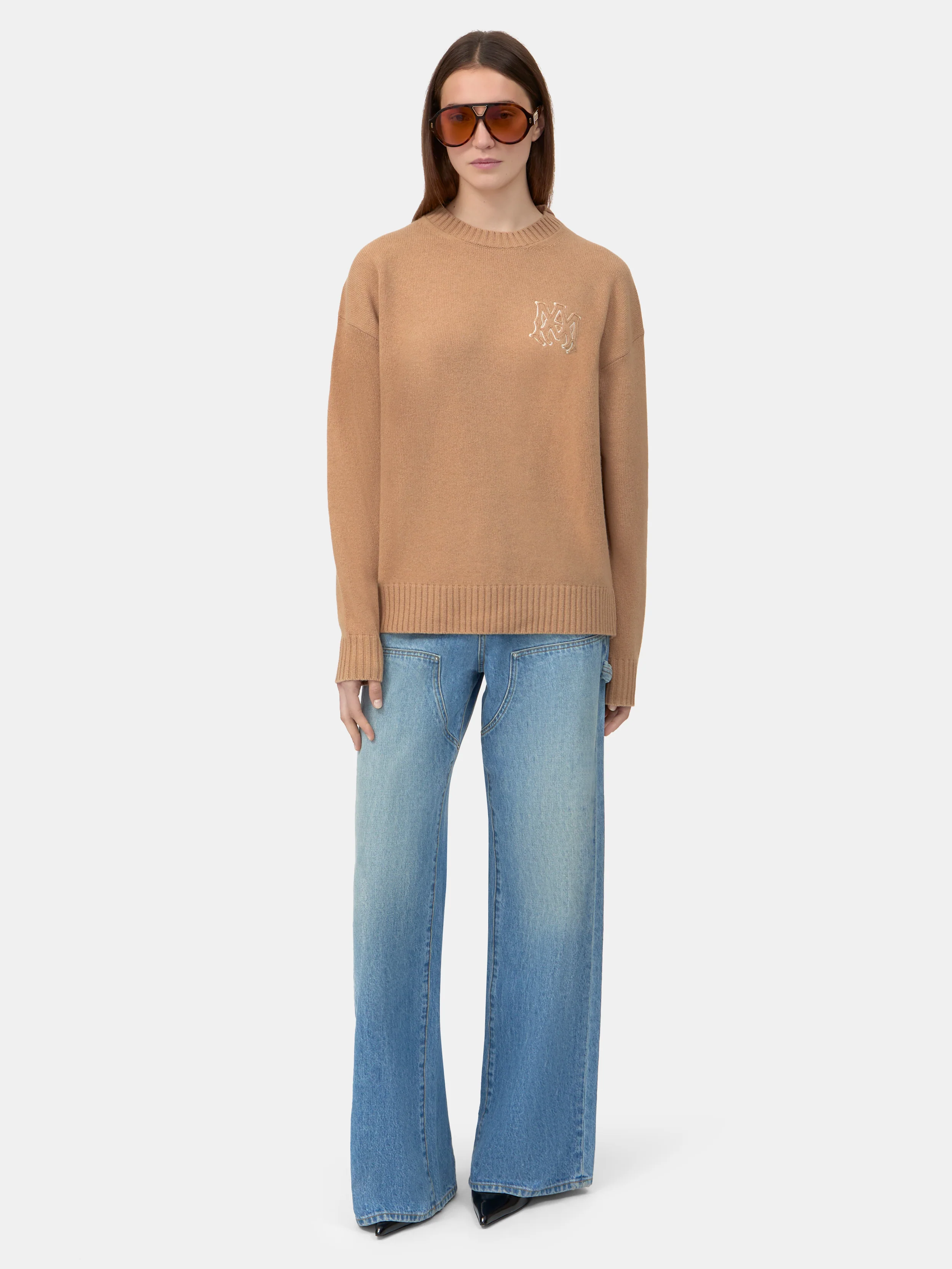 WOMEN - WOMEN'S MA APPLIQUE SWEATER - Dark Ginger - Image 2