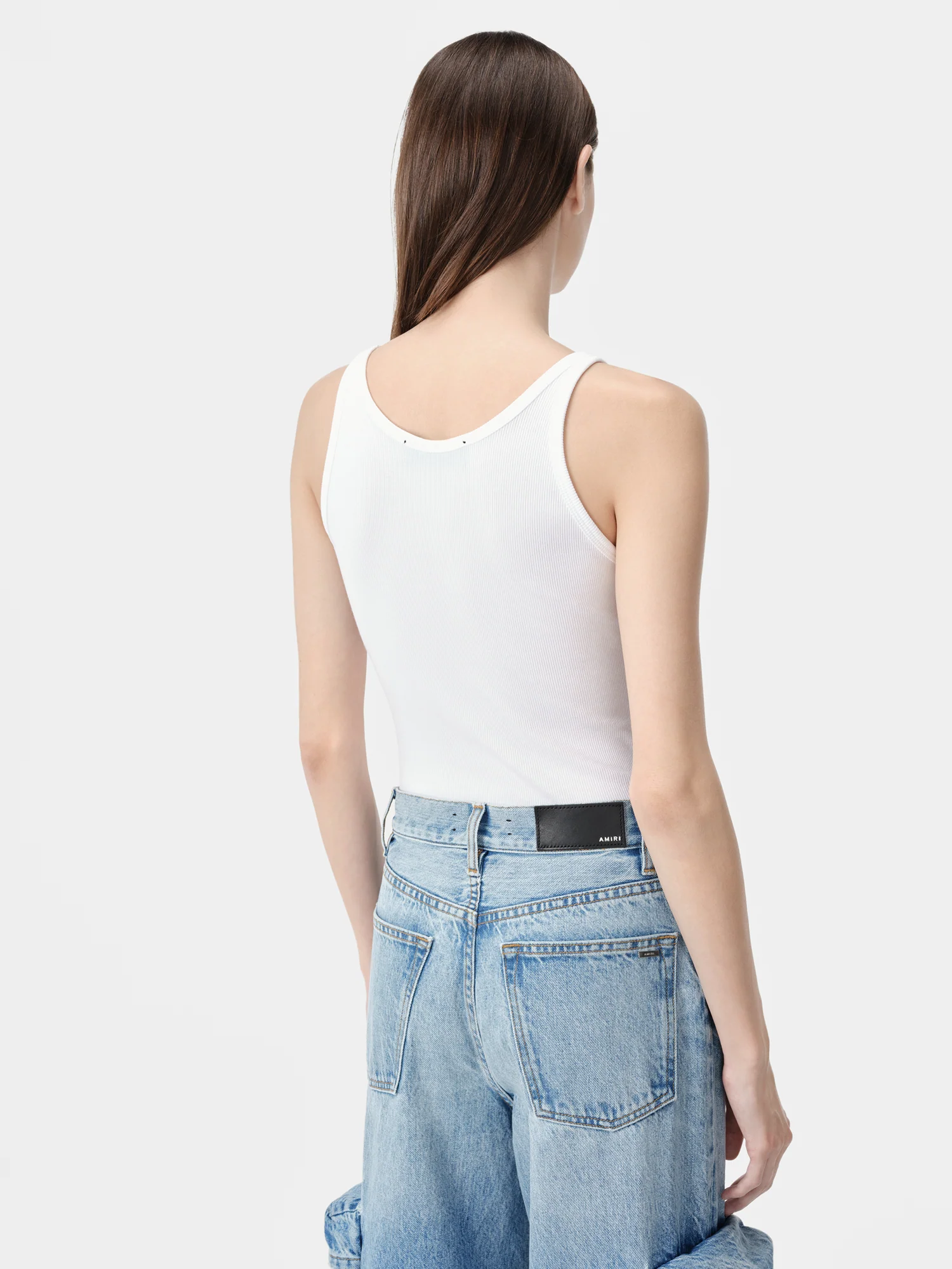 WOMEN - WOMEN'S MA EMBROIDERED RIBBED TANK - White - Image 5