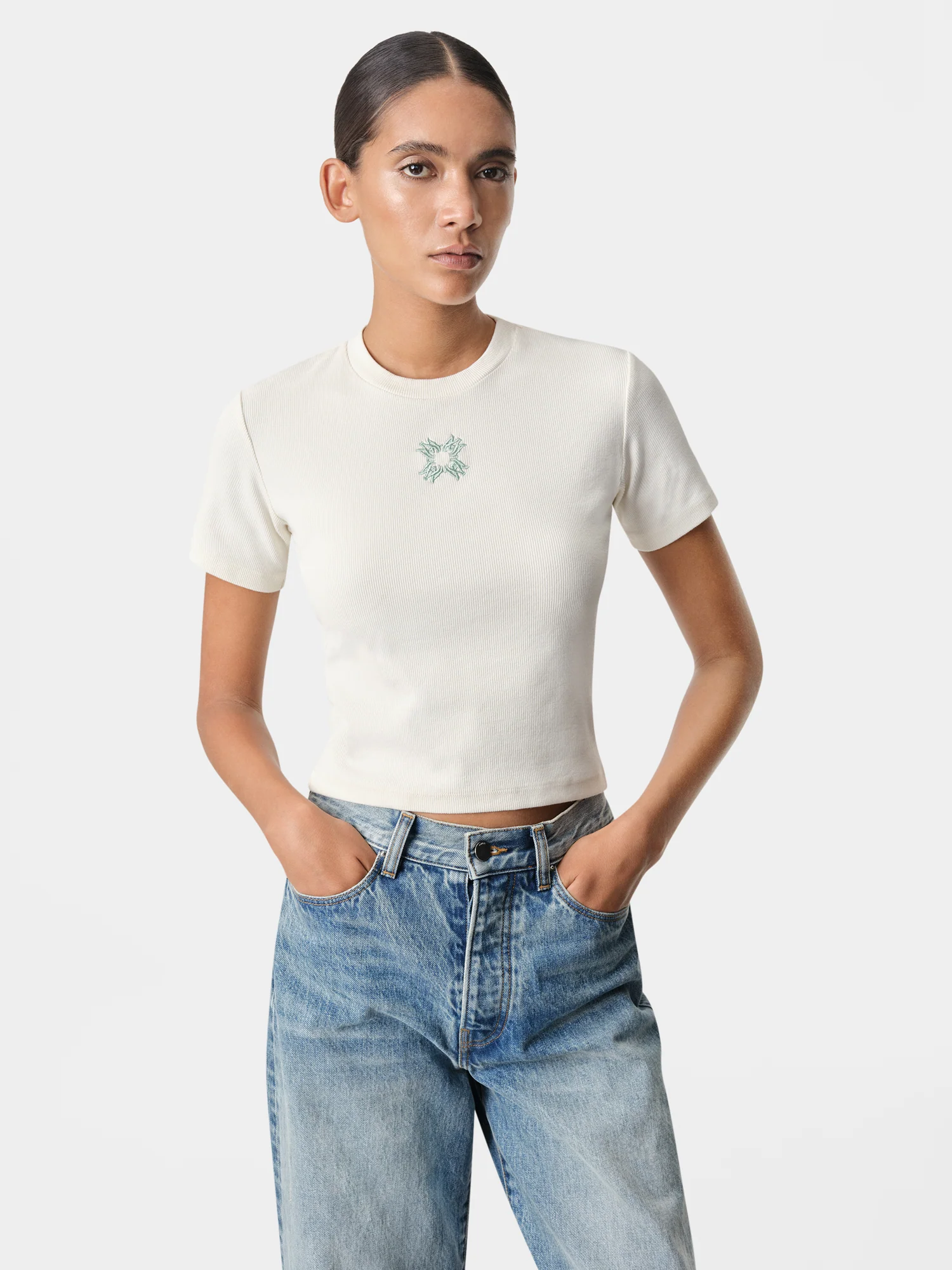 WOMEN - WOMEN'S MA QUAD BABY TEE - Alabaster - Image 3