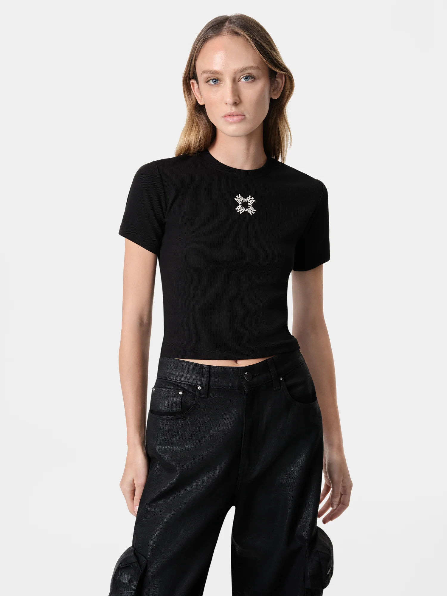 WOMEN - WOMEN'S MA QUAD BABY TEE - Black - Image 3
