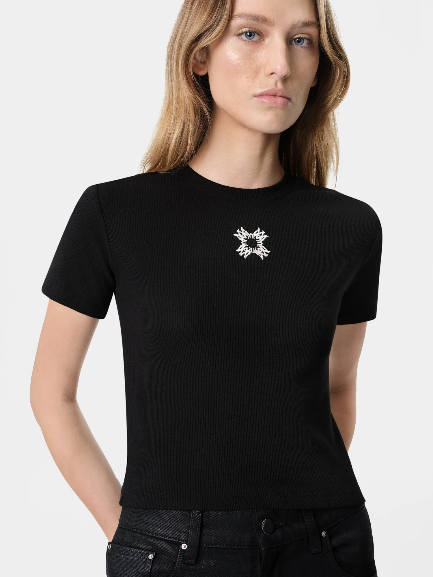 WOMEN - WOMEN'S MA QUAD BABY TEE - Black - Image 5
