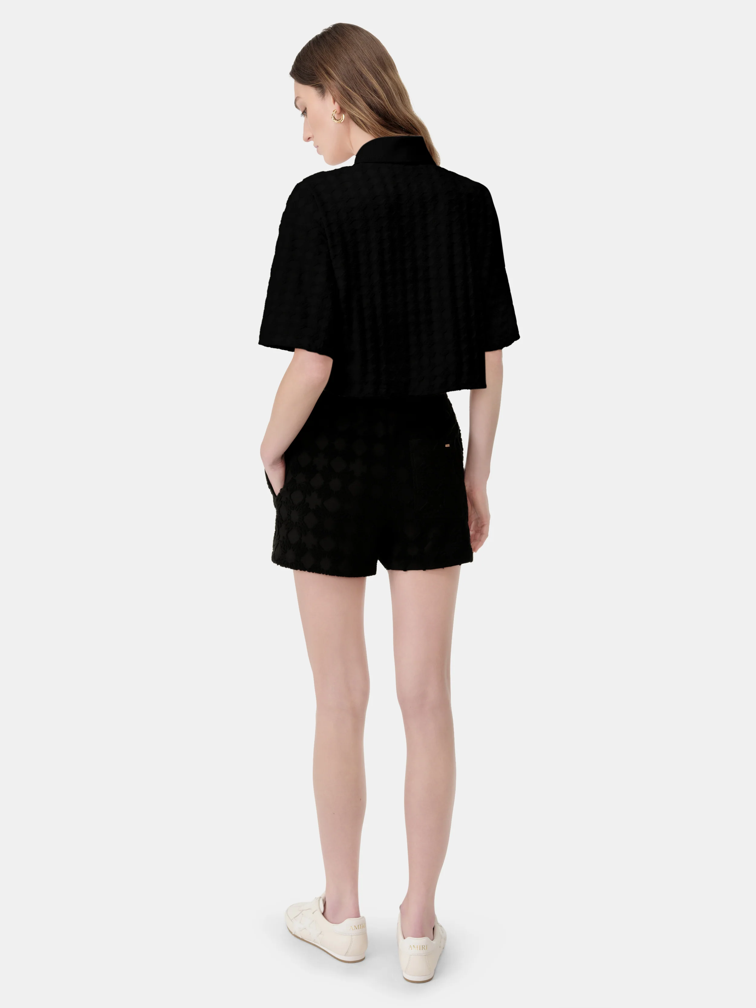 WOMEN - WOMEN'S MA QUAD TOWELING POLO - Black - Image 5