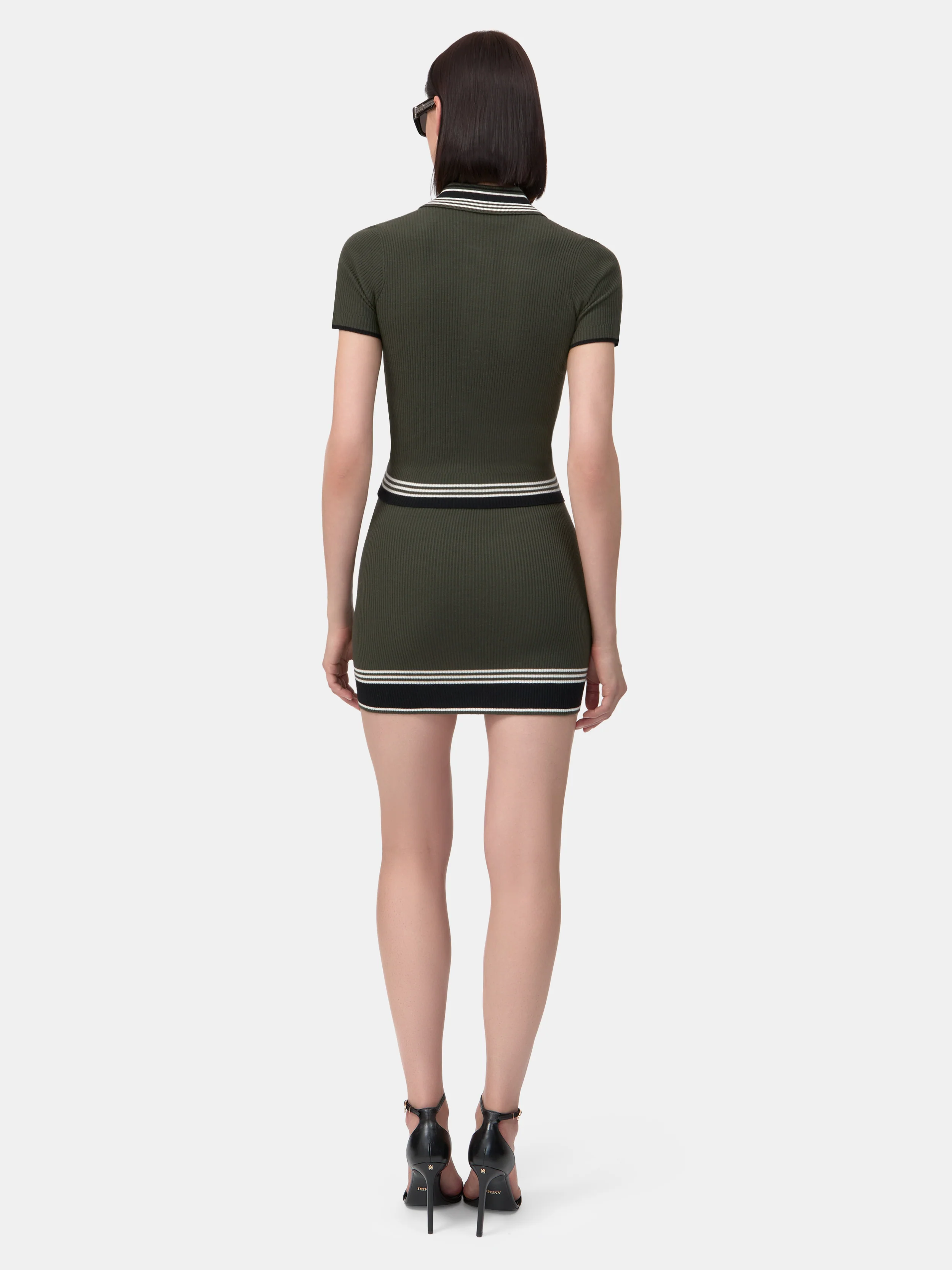 WOMEN - WOMEN'S MA STRIPE POLO - Dark Sage - Image 4