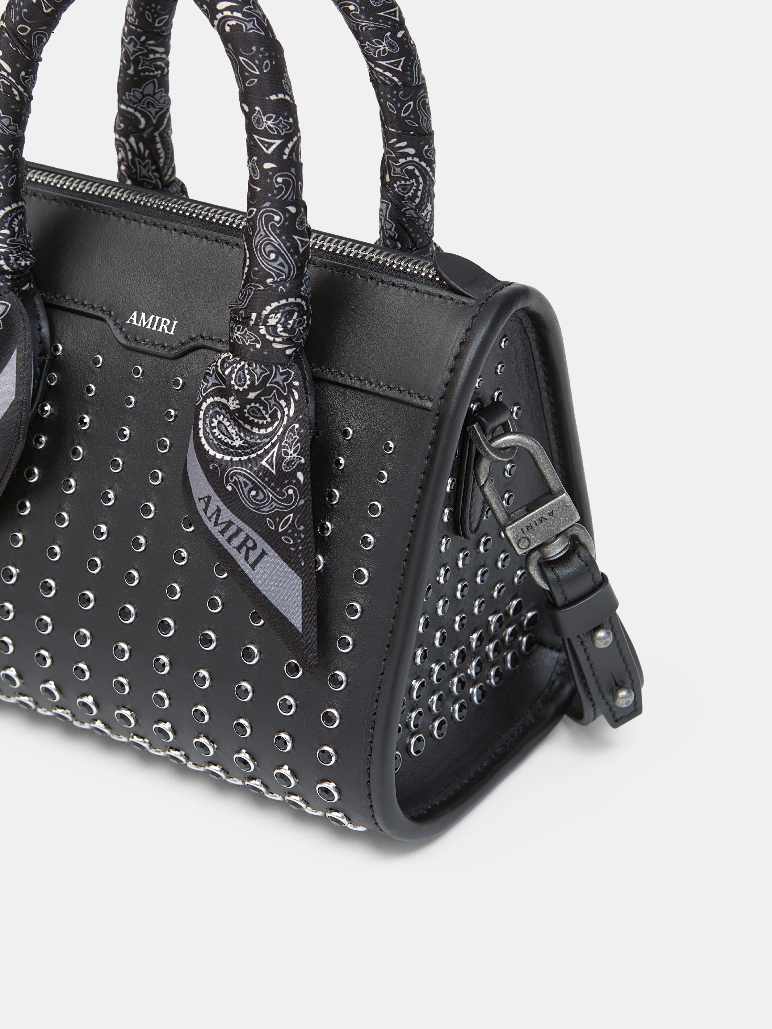 WOMEN - WOMEN'S MICRO TRIANGLE STUD BAG - Black - Image 4
