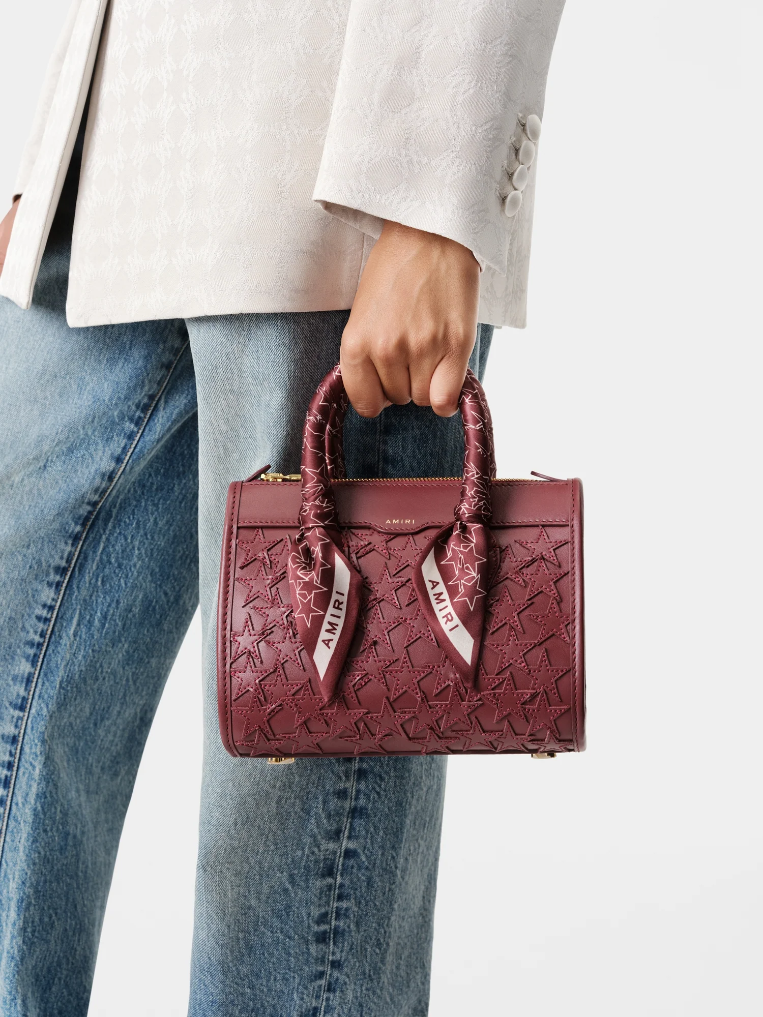WOMEN - WOMEN'S STARS MICRO TRIANGLE BAG - Burgundy - Image 7