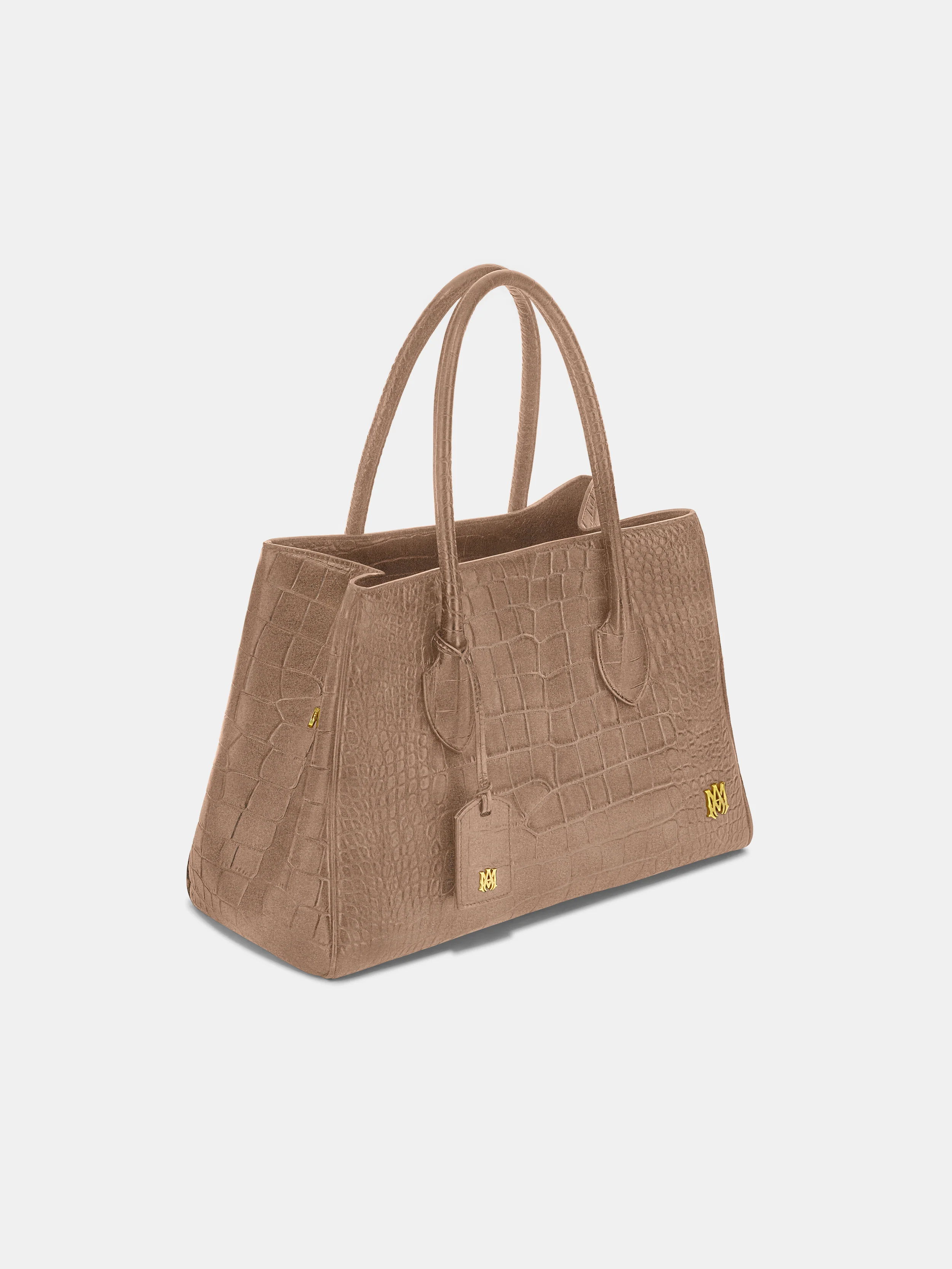 WOMEN - WOMEN'S SUEDE CROC HONEY 40 TOTE - Dark Brown - Image 3