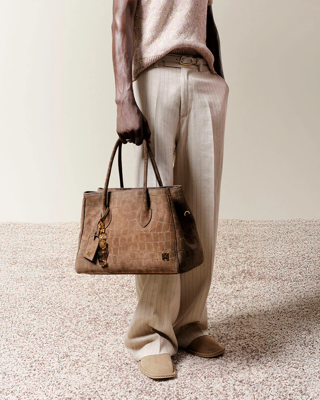 WOMEN - WOMEN'S SUEDE CROC HONEY 40 TOTE - Dark Brown - Image 5